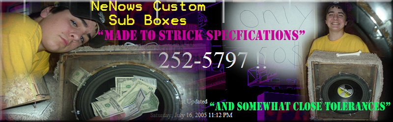 Levi NeNow Custom Subwoofer Boxes
